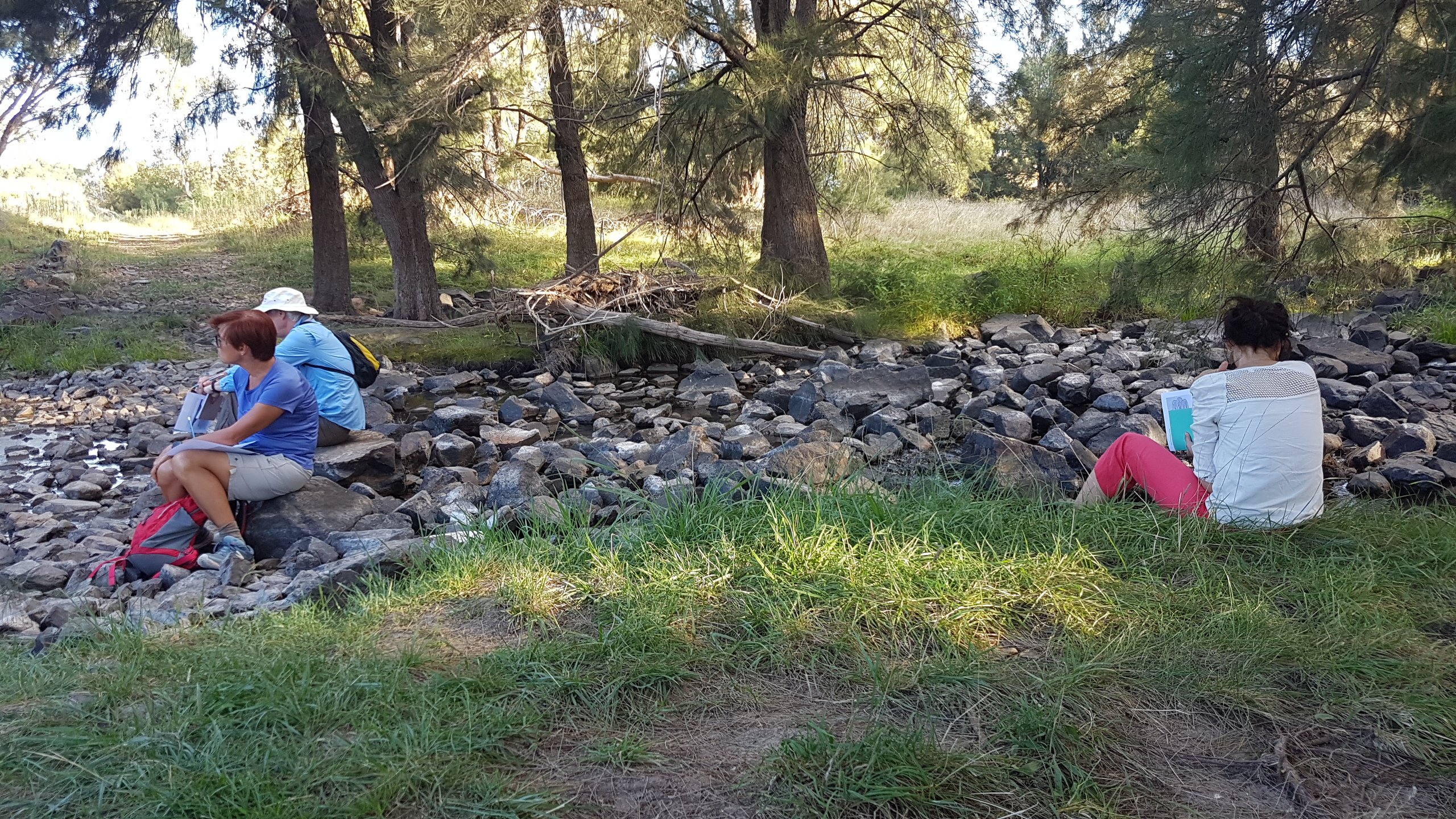 Walking meditation along Tuggeranong Creek, Urambi © Martin Drury